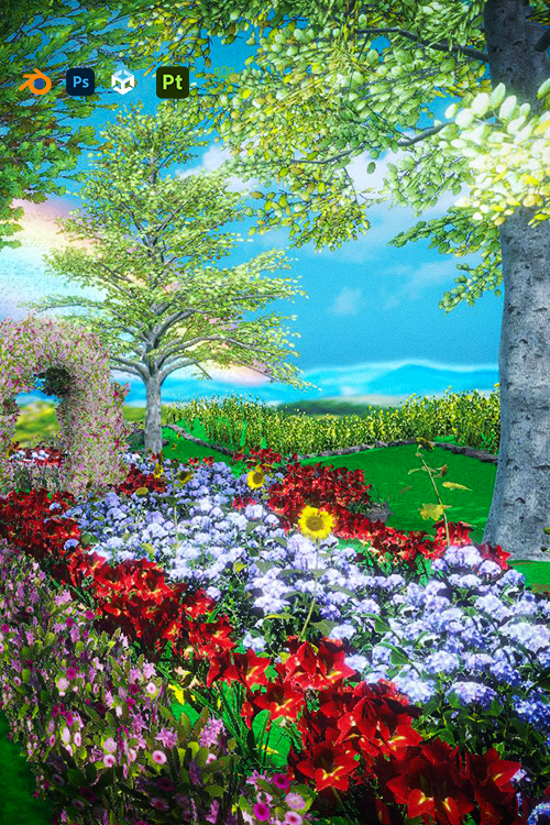 3D Realistic VR Garden Design
